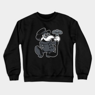 Vintage Cartoon Plague Doctor - Creepy Cute - Spooky Goth Crewneck Sweatshirt